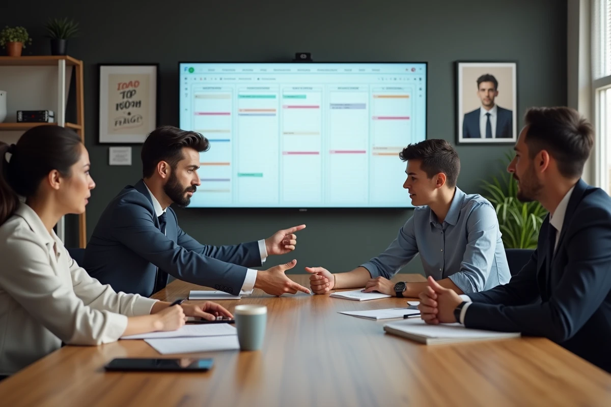 Groupe de professionnels collaborant autour d